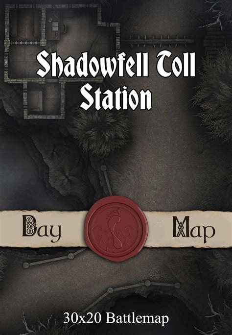 30x20 Battlemap Shadowfell Toll Station Seafoot Games Roads