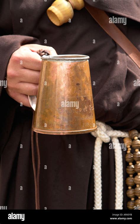 Catholic monk drink beer Stock Photo - Alamy