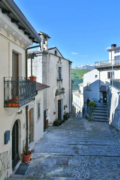 The Abruzzo Village Of Rivisondoli Italy Stock Photo Image Of