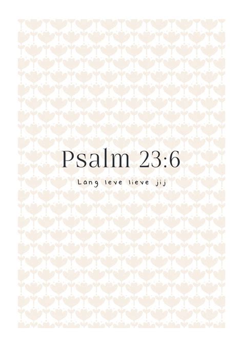 Kaart Psalm 23 6 Lang Leve Lieve Jij