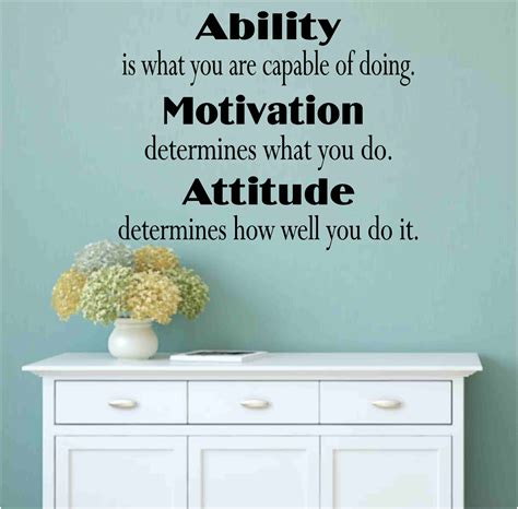 Motivational Decal Ability Motivation Attitude Motivation Wall | Etsy
