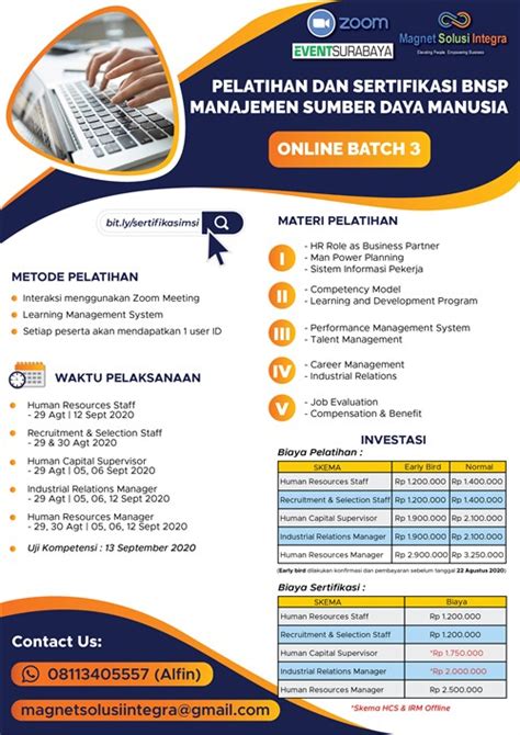 Program Pelatihan Sertifikasi Online 2021 Direktorat Simpul Tumbuh