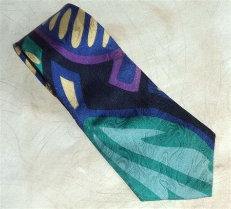 80s Byblos Necktie Wearable Art Abstract All By Mushkavintage3 Tie