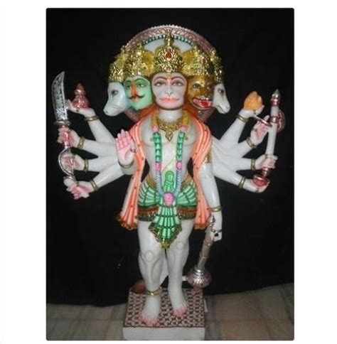 Easy To Clean Panchmukhi Hanuman Marble Statue At Best Price In Jaipur