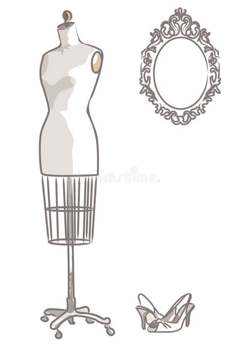 VECTOR Hand Draw Mannequin, Fashion, Dress Forms Clipart, Tailors Dummy ...