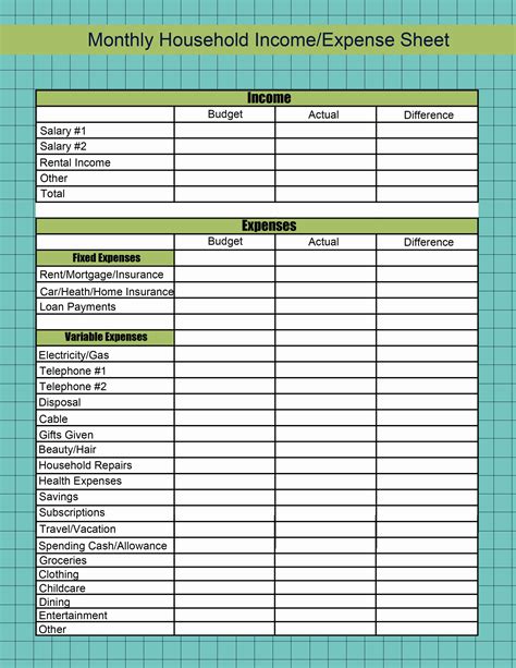 Rental Property Income And Expense Worksheet