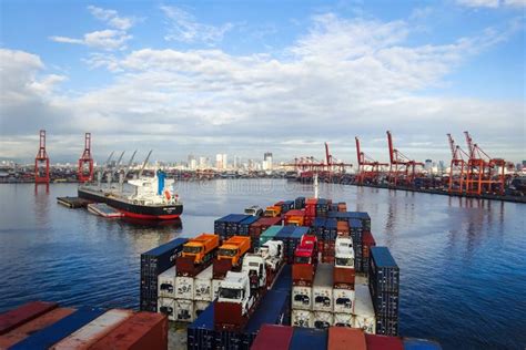 Container Terminal in the Port of Manila, Philippines Editorial Image ...