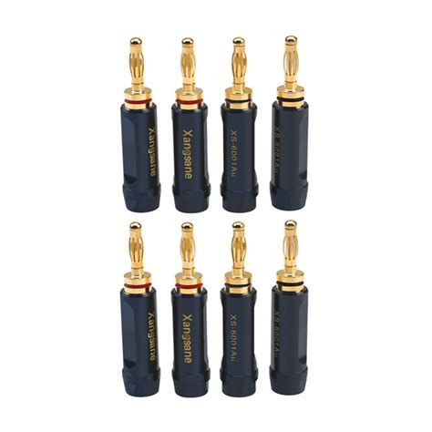 Gold Plated Copper Banana Plug HiFi Speaker Cable Connector