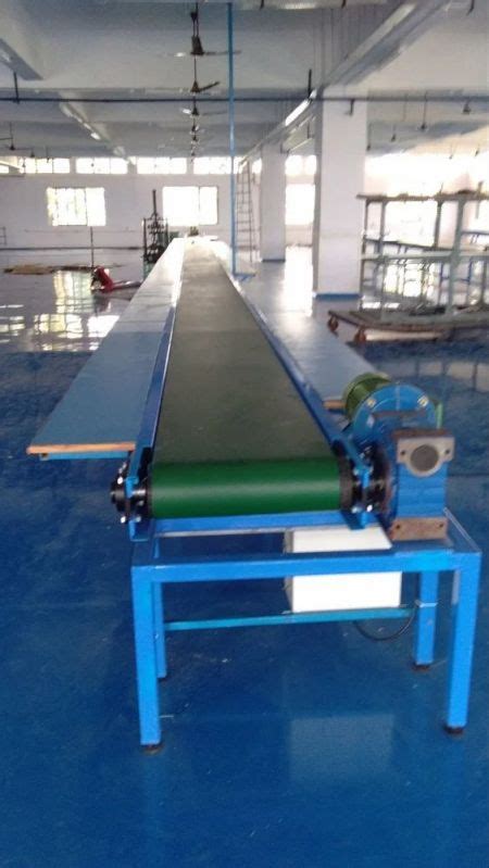 440v Electric Mild Steel Pu Belt Conveyor System For Moving Goods Load Capacity 1000 Kg At