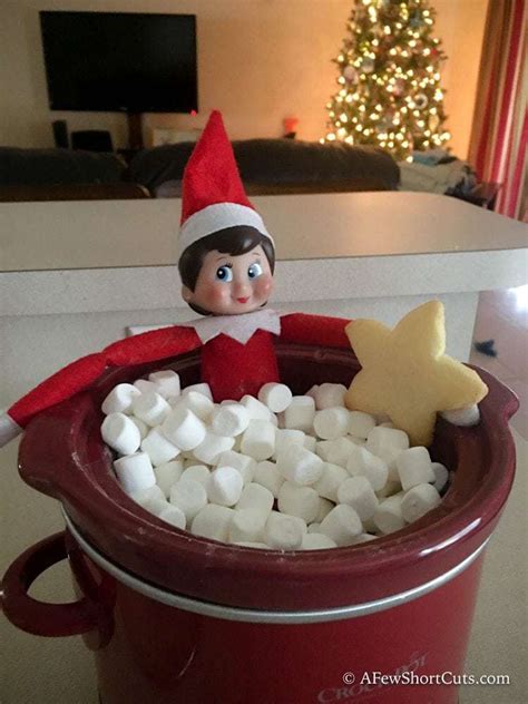Marshmallow Hot Tub Elf On The Shelf Idea A Few Shortcuts