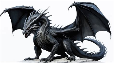 Premium AI Image | Photo realistic beautiful majestic black dragon ...