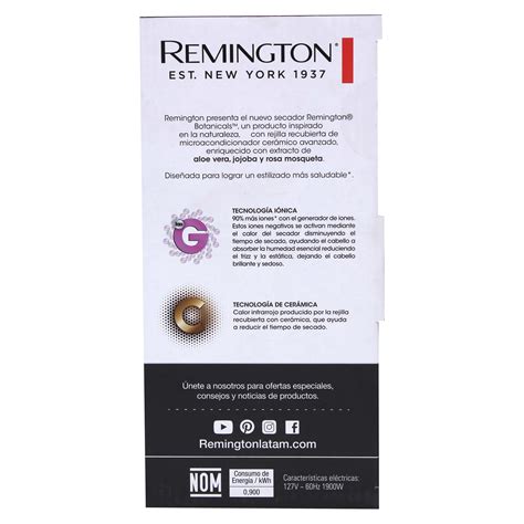 Remington Secadora Terapia Botanicals - Walmart | Honduras