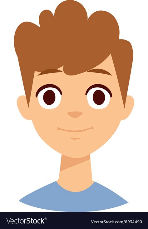 Boy Smile Face Royalty Free Vector Image Vectorstock