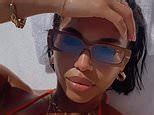 Video Soaking Up Sun Lori Harvey Rocks Orange String Bikini Daily Mail Online