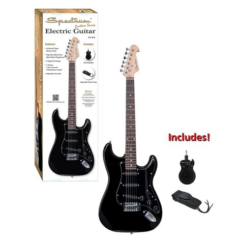 Spectrum Ail81b Full Size Electric Guitar Black