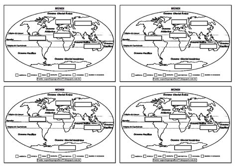 4 Mapas Para Colorir Atividade Sobre Os Continentes Suporte Geografico