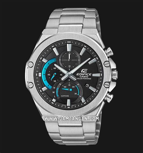 Casio Edifice Slim Line Efs S D Avudf Tough Solar Black Dial