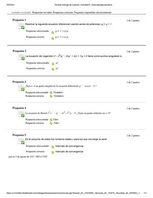 Ecuaciones Diferenciales Y Series Actividad 10 Automatizada Parcial 8