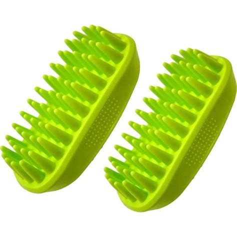 Lot De 2 Brosses À Shampooing En Silicone Pour Chien Peigne De Massage