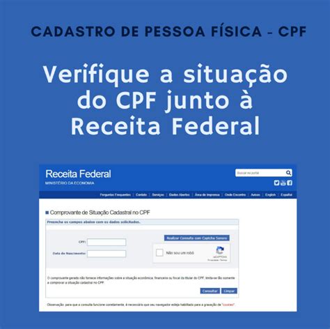 Como Consultar O Caged Pelo Cpf - CPF – Consulta da Situação Cadastral na Receita Federal – Blog Rede SUAS
