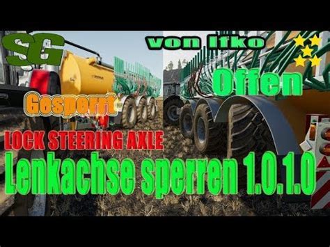 LS19 Modvorstellung Farming Simulator Lenkachse Sperren Lock