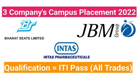 Bharat Sheet Other Companies Campus Placement Iti Jobs