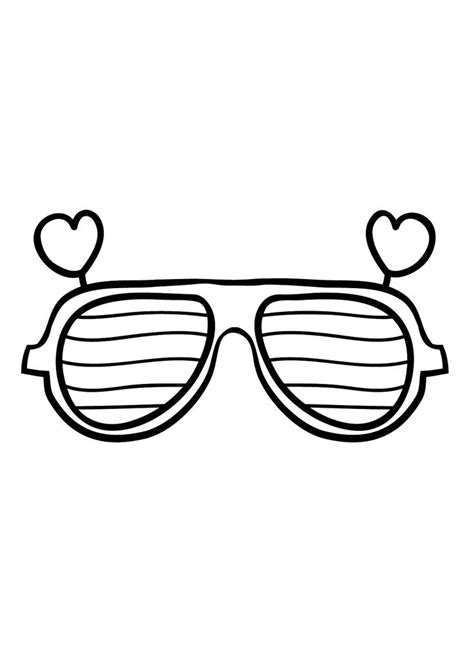 Colorful Sunglasses Coloring Pages