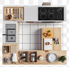Kitchen Top View Modern Kitchen Layout Design Png