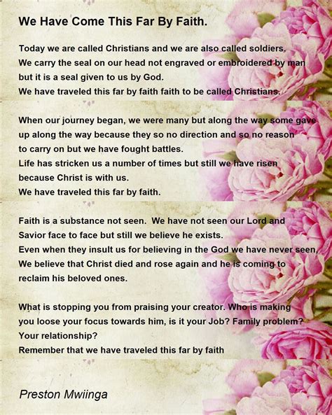 We Come This Far By Faith