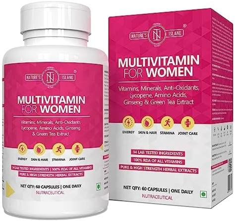 Amazon.com: Multivitamin for Women, 60 Capsules - 100% RDA of All ...