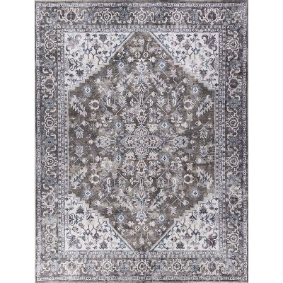 Nicole Curtis Machine Washable Series Vintage Medallion Area Rug