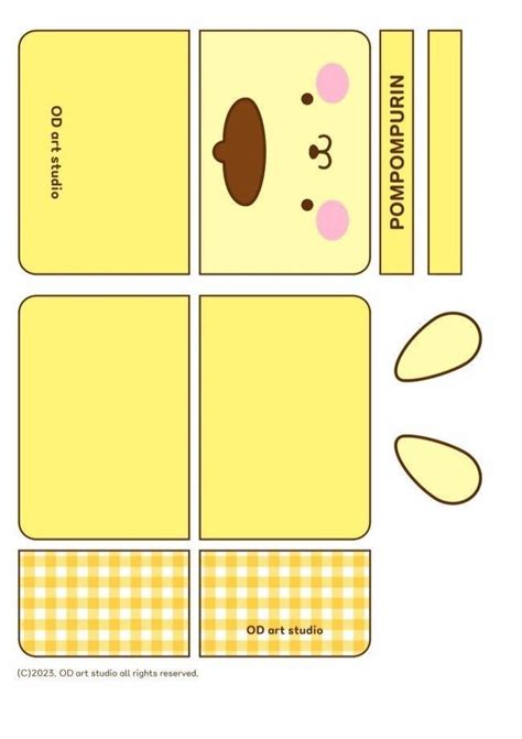 pompompurin paper squishy template pompompurin squishy book