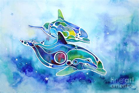 Dolphin Painting Abstract