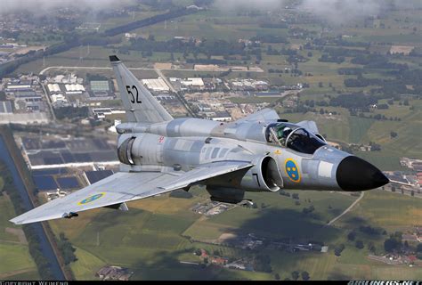 Saab Ajs37 Viggen Swedish Air Force Historic Flight Aviation Photo