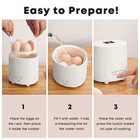 Mojoco Rapid Egg Cooker Mini Egg Cooker For Steamed Hard Boiled Soft Boiled Eggs And Onsen