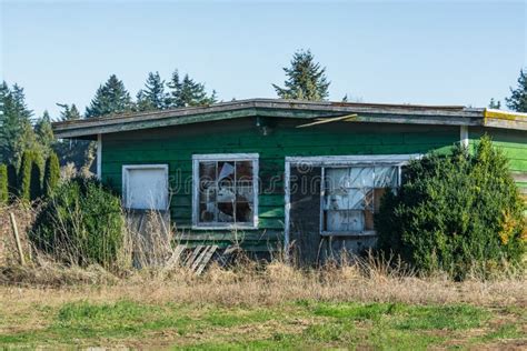 Old Abandoned House In Disrepair On Cold Fall Day Stock Image Image