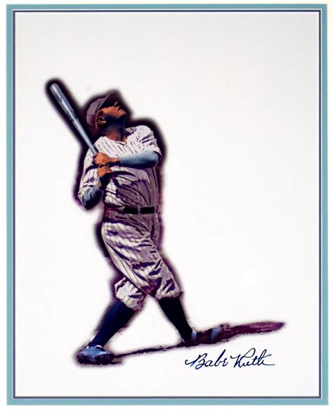 Lot Detail Babe Ruth Swinging Charles Conlon Photographic Colorized Print