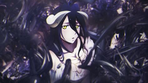 Wallpaper Anime Girls Overlord Anime Albedo Overlord Wings Horns 2560x1440 Sonicfangirl