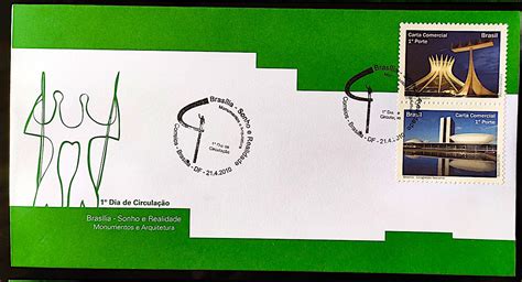 Envelope FDC Brasilia Selo Personalizado Arquitetura CBC DF