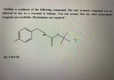 Solved Outline A Synthesis Of The Following Compound The Chegg