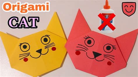 Origami Cat Easy Diy Paper Crafts Origami Cat Face Youtube