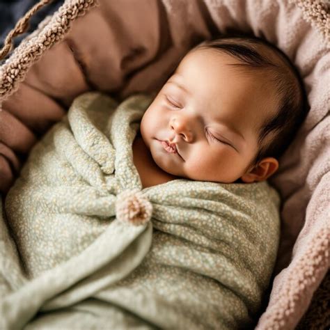 Premium Photo A Photo Of A Baby Sleeping In A Sleep Sack