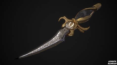 3d Model Dagger Vr Ar Low Poly Cgtrader