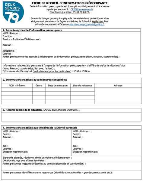 Fiche De Recueil Dinformation Pr Occupante Communaut