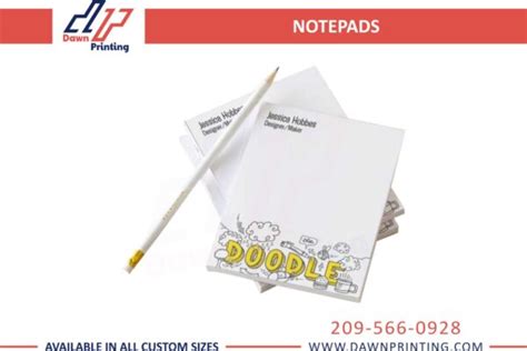 Custom Printed Notepads with Logo at cheapest wholesale Rates | Dawn ...