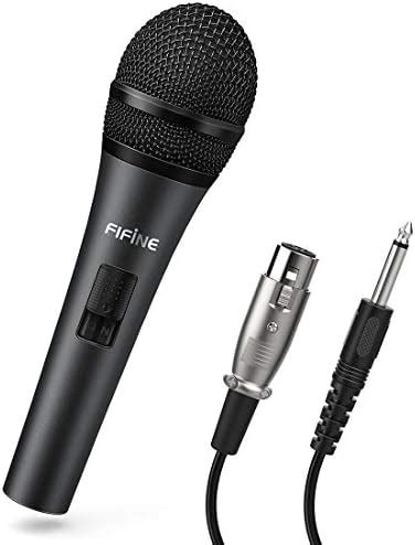 Fifine Handheld Karaoke Microphone For Singing Wired Dynamic Mic With