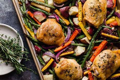 One Pan Roasted Chicken And Vegetables The Real Food Dietitians