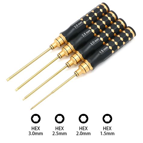 4pcs 1 5mm 2 0mm 2 5mm 3 0mm Hex Screw Driver Screwdriver Set Hexagon