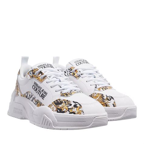 Versace Jeans Couture Shoes White Gold Low Top Sneaker Fashionette