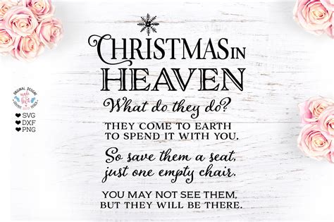 Christmas In Heaven Svg Christmas Memorial Svg Christmas Svg Etsy